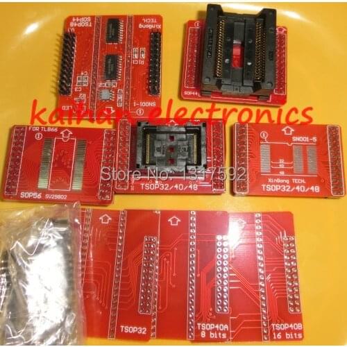 1set 8pcs NEW original Adapters MiniPro TL866 Universal Programmer TSOP40 TSOP48 SOP44SOP56 Sockets BGA63 BGA48 TL866II PLUS