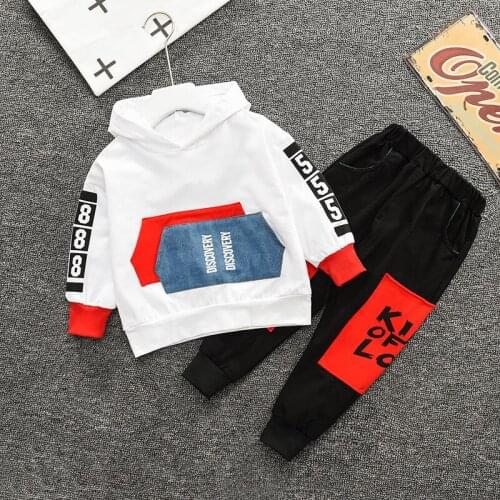 Boys Tracksuit Spring Autumn Fashion Cotton Tops+pants 2pcs Kids Boys Outfits 1-6Y Boys Jogging Set