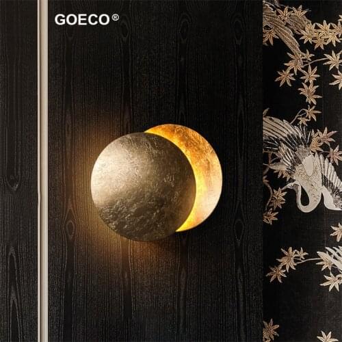 Led Creative Wall Lamp Moon Eclipse Wall Light Bedroom Living Room Bedside Aisle Corridor Gold Copper Sconce Home Decor Lighting
