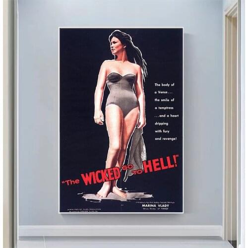 V2216 The Wicked Go to Hell Vintage Classic Movie Wall Silk Cloth HD Poster Art Home Decoration Gift