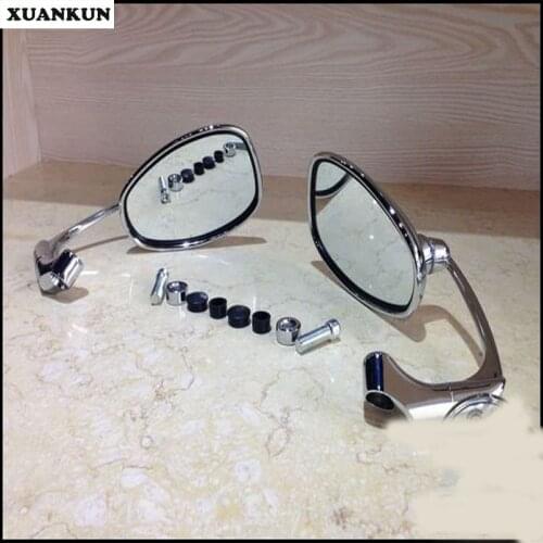 XUANKUN Retro Cafe Racer Motorcycle Side Hanging Rearview Mirror Reverse Mirror