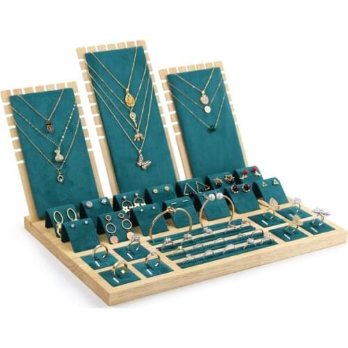 Log Jewelry Stand Set Necklace Ring Bracelet Display Stand Jewelry Shop Window Props Earring Stand