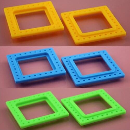 10pcs 47x47mm Square foot frame/porous plastic hollow square/DIY sand table building model material diy toy parts baby toys for