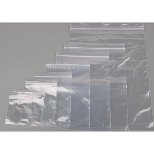100pcs/lot Zip Lock Ziplock Bags Clear Food Storage Package Small Jewelry Packing Reclosable Vacuum Storage Plastic Clear Bags