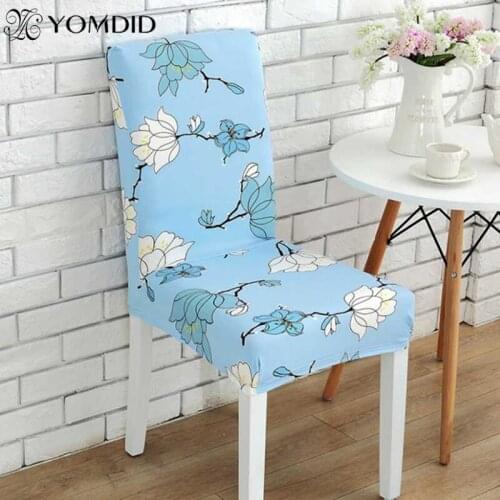 2pcs Dining Room Chair cover Spandex Elastic Printing Chair Cover Removable Dustproof Hotel Wedding Banquet Decor Chair Cover