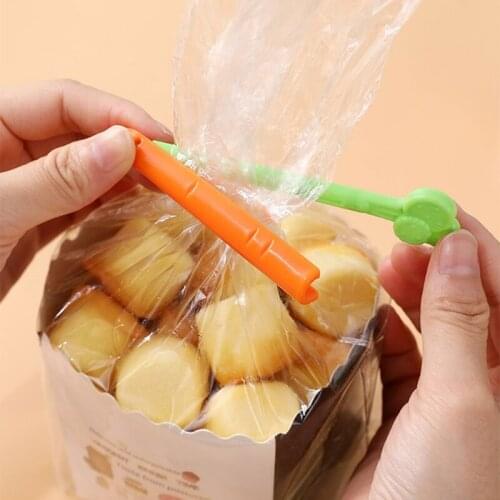 5 Pcs/10 Pcs Carrot Clips with Case Food Snacks Sealing Clip Durable Kitchen Preservation Bag Clips for Food Storage