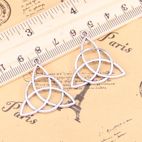 12pcs Charms knot amulet 28mm Antique Pendants,Vintage Tibetan Silver Jewelry,DIY for bracelet necklace
