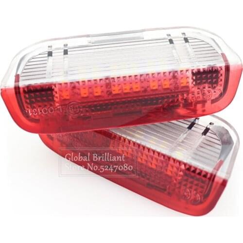 Car LED Door Warning Light Lamps with Cable Wire harness For PASSAT B6 B7 CC Jetta Golf 5 6 MK6 7 MK7 EOS Tiguan Sharan Scirocco
