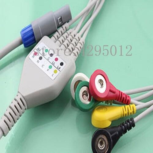 BPM-103 Biosys 3 lead 5 Lead ECG Cable With Leadwire
