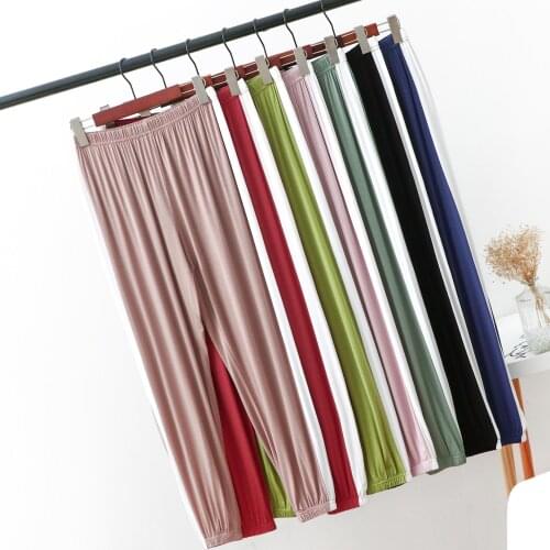 Modal female summer casual loose pants radish thin section was thin big yards high waist pants shut