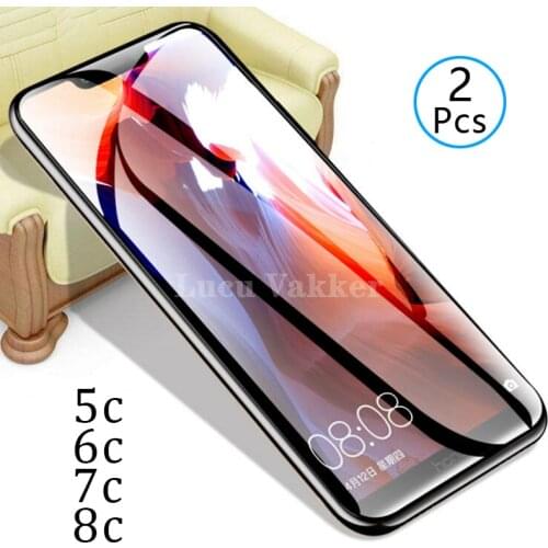 Case On Honor 8c 7c 6c pro 5c Protective Glass For Huawei honer 8 7 6 5 c c8 c7 c6 c5 Tempered Glas Full Cover Screen Protector