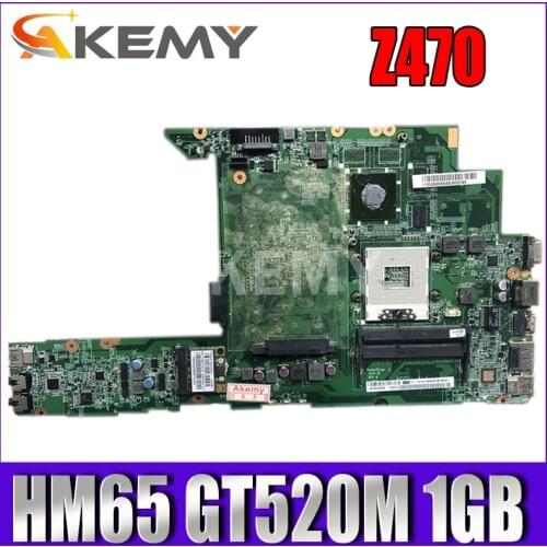 For Lenovo Z470 Laptop Motherboard FRU 90000001 11S90000001 DAKL6EMB6C0 HM65 GT 520M 1GB MainBoard 100% Tested Fast Ship