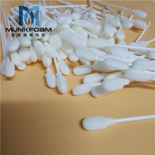 Sponge alcohol swab iodophors stick gene swab polyester foam tipped swab nasosinusitis cleaning swab stick 100pcs