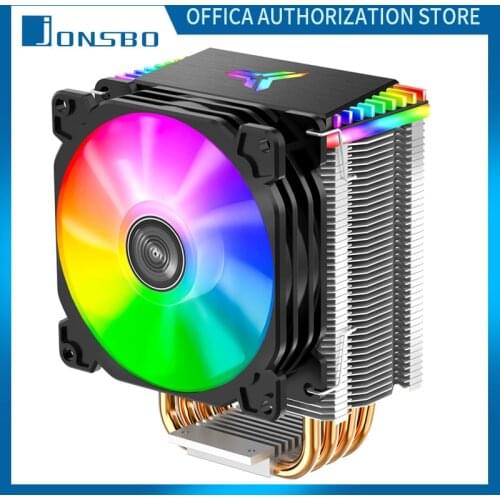 JONSBO CR1400 CPU Cooler 4PIN 4 Heat Pipe PWM Silent Fan 5V3PINARGB Cooler For INTEL LGA775/1150/1151/1155/1156 AMD AM2 AM3 AM4