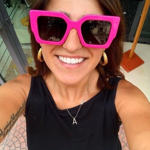 Square womens sunglasses acetate black frame mens sunglasses fashion style grey lens lady eyewear