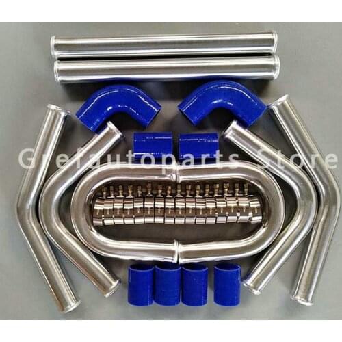Hot Selling ALUMINUM INTERCOOLER HOSE For 3" INCH 76mm UNIVERSAL TURBO PIPE PIPING KIT