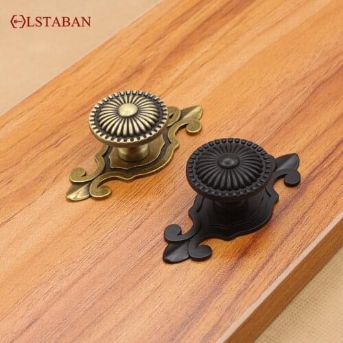 LSTABAN European Antique Electro-Galvanized Alloy Single Hole Cabinet Handle Wardrobe Drawer Cabinet Furniture Door Handle