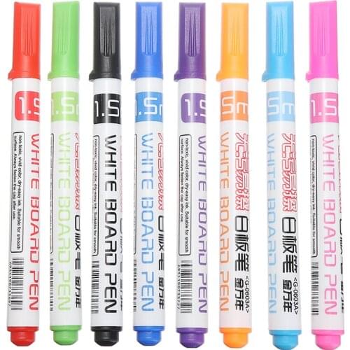 8 Colors Whiteboard Marker Pens Erasable Colored Kids Graffiti Drawing Pen Non-toxic Office Meeting Children Art Writing Supply