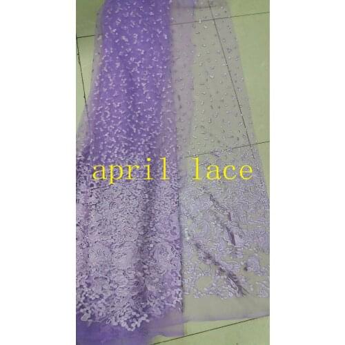 MX136 green and purple haute couture embroidery tulle lace for evening dress/sawing/wedding,fast ship all over world