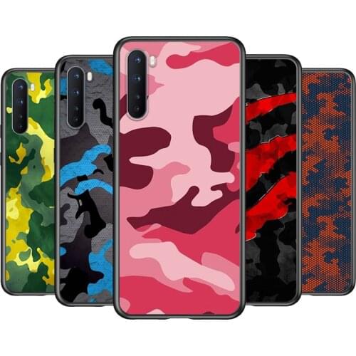 Soft TPU Camouflage Army Silicone Cover For OnePlus Nord CE 2 N100 N10 9 9R 8T 8 7T 7 6T 6 5T Pro Black Phone Case