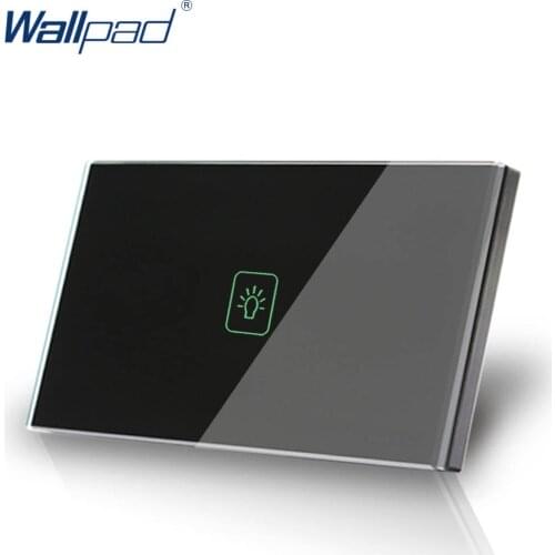 US Wall Touch Switch With Remote Control And Wifi Control Wallpad Black Tempered Glass Panel 1/2/3 Gang FCC CE Rohs Certified