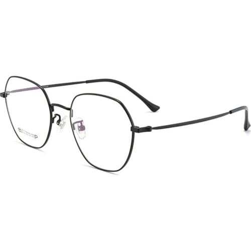 New Two-color Pure Titanium Spectacle Frames Mens Retro Fashionable Myopia Eyeglasses Womens Thin Face Versatile Eyewears 8010
