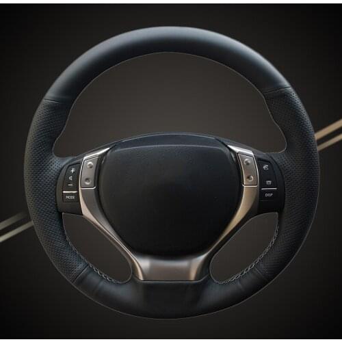 Car Braid On The Steering Wheel Cover for Lexus ES250 ES300h GS250 GS300h RX270 RX350 Interior Accessories Auto Braiding Covers