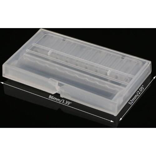 10 Holes Nail Drill Bit Case Plastic Empty Storage Box Milling Cutters Holder 87HA