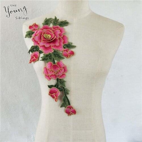 3D applique Laces hollow out Sewing Lace collar Craft materials Embroidered Lace fabrics for dresses Application Accessories