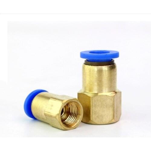 Pneumatic element, copper inner thread, straight through PCF6-01/8-02/10-03/12-04 quick joint, quick pneumatic plug