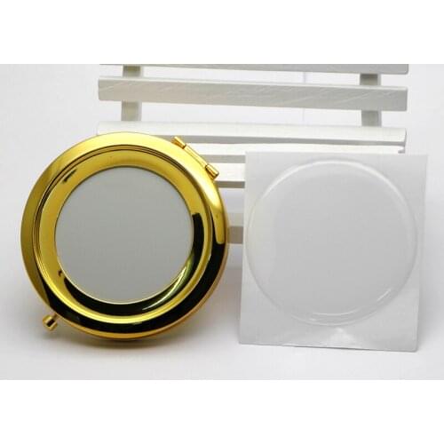 Blank Gold Compact Mirror Blank Pocket Mirror DIY set #18410 5 pieces/lot Small trial order