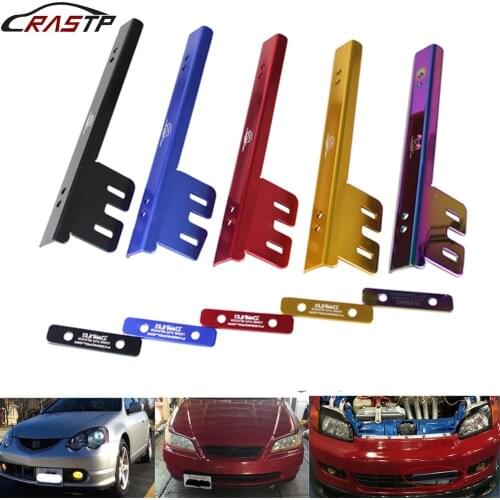 RASTP-Universal Front Bumper License Plate Relocator Frame Bracket Holder Bar Fit for Honda Civic RS-BTD015