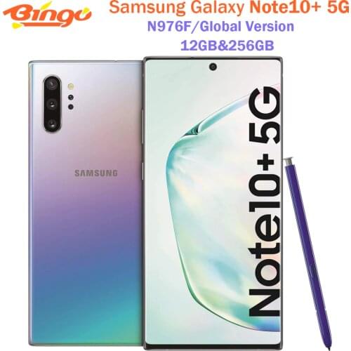 Samsung Galaxy Note10+ Note10 Plus 5G N976F Global Version Original Cell Phone 6.8" Octa Core 12GB RAM 256GB ROM Exynos 9825 NFC