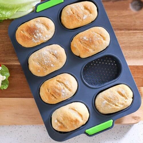1PCS Silicone Baking Tray Bakeware Non-stick Mold Styles for Baking French-Bread Breadstick Bread Roll Bakery Cake Mold Tools
