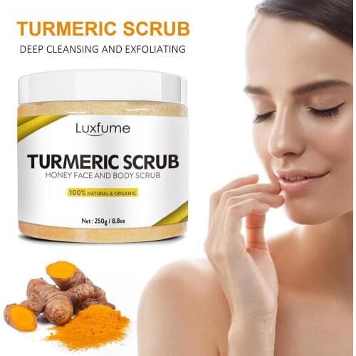Body Scrub Skin Brightening Natural Critic Acid Turmeric Sugar Scrub Gently Remove Dead Skin Whitening Moisturizing Skin Care