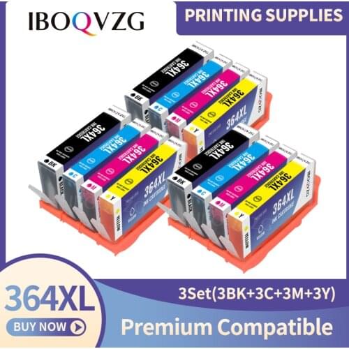IBOQVZG 364XL Compatible Ink Cartridge Replacement for HP 364 XL Photosmart 5510 5515 5520 7520 B109a 6510 Deskjet 3070A 7510