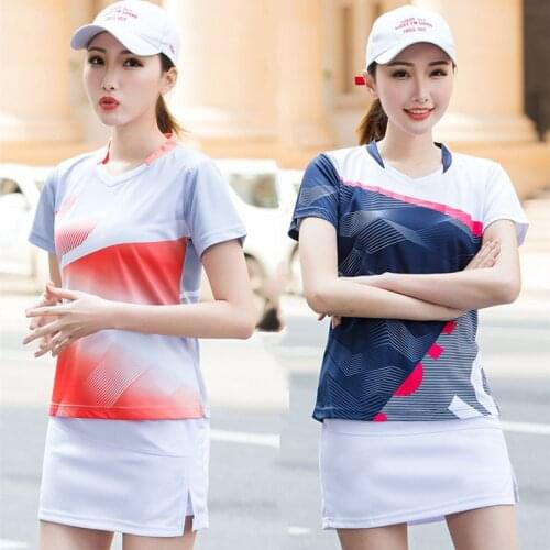 Two Piece Sports Set For Women Men Tennis Skirt Short Sleeve T Shirt Female Fitness Gym Clothes Badminton Running Shorts Golf Su