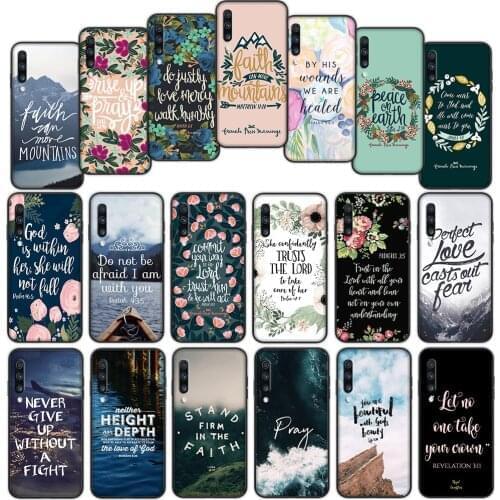 Bible verse Jesus Christ Soft Cover Case for Samsung Galaxy S20fe S21 Plus A02 A12 A32 A52 A72 F62 M02 M62 Ultra Cover