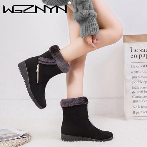 Warm Winter Shoes Women Snow Boots 2021 NEW Solid Plush Ankle Boots Women Winter Round Toe Casual Shoes Woman Zapatos De Mujer