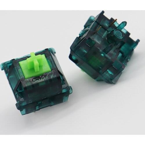 Candy Jade Green Switches Linear Mechanical Keyboard Switch 62g 5-Pin RBG SMD Extended Gold Plated Spring