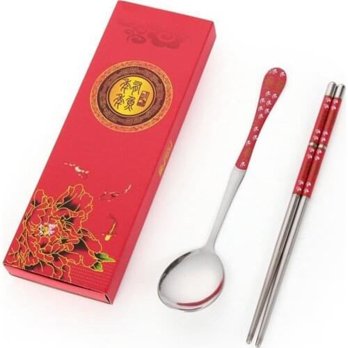 1pc Tableware Set Portable Metal Tableware Outdoor Picnic Camping Cutlery Chopsticks Spoon Kitchen Dinnerware Sets