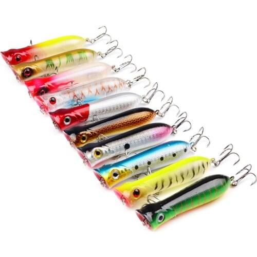1Pcs Lifelike Crankbait Popper Lures 10.7g/8cm Floating Artificial Hard Sea Fishing Baits Wobblers Tackle For Fishing