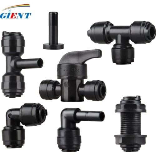 10PCS Garden Irrigation System 1/4" Interface Slip-Lock Quick Connector Tee Elbow Straight Adapter End Plug Water Pipe Joint