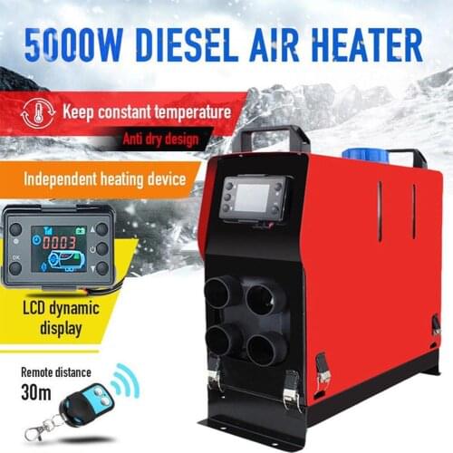 12V Car Air Diesel Heater 5000W 4 Holes LCD Monitor Parking Heater Warmer For Car Trucks Boats Bus