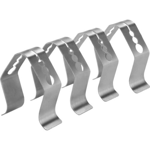 4PCS Stainless Steel Grill Clip Meat Thermometer Probe Clip Holder Ambient Temperature Readings BBQ Oven Grill Clip Party Supply