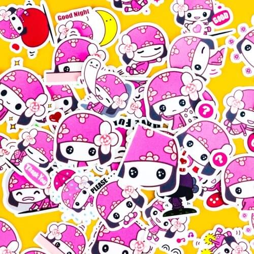 41pcs Creative Cute Self-made Flower girl scrapbooking Cartoon Paper stickers/Waterproof stationery diy print stickers kawaii