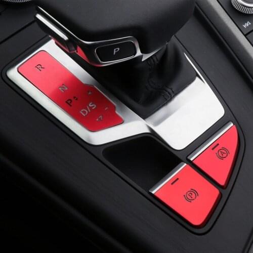 Car Styling P Buttons Electronic Handbrake Decoration Cover Trim For Audi A4 B9 2017-2019 LHD Interior Accessories