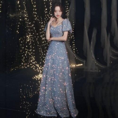Banquet Evening Dress 2021 New Spring and Summer Elegant Super Fairy Dream Long Dress