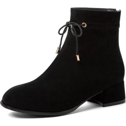 Big Size Simple thick heel boots boots women shoes ankle boots for women ladies boots shoes woman winter