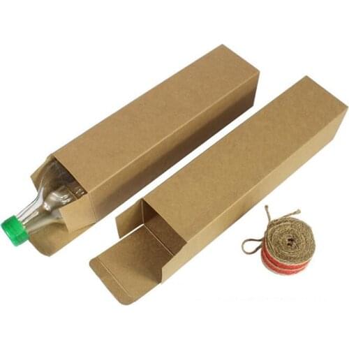 Large long kraft paper cardboard box Cosmetic essential oil package box rectangle Perfume Bottle Packaging wine paper Box 20pcs